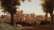 Jean Baptiste Camille  Corot Farnese Gardens Germany oil painting artist